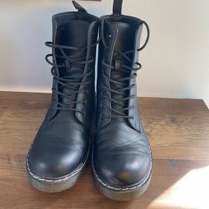 Rue 21 Women's Black Combat Boots Size 8